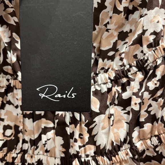 NWT RAILS Selani midi One Shoulder Dress Russet Floral - Picture 6 of 8